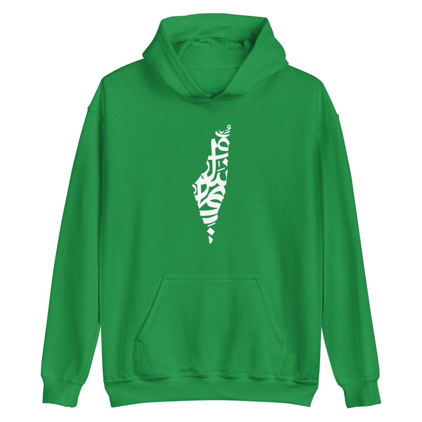 Palestine Map Hoodie - Arabic Calligraphy Art - Free Palestine