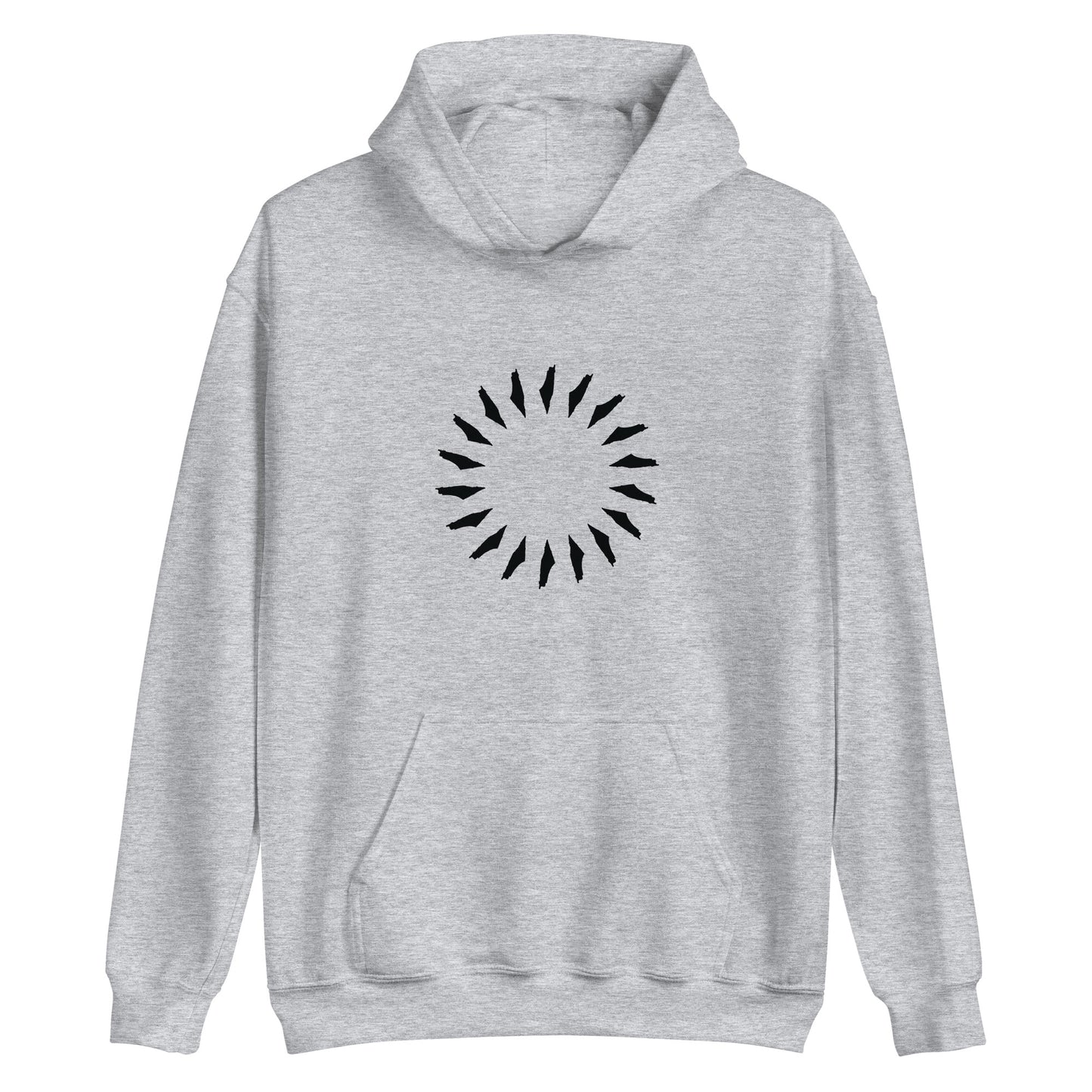 Artistic Palestine Hoodie - Map Pattern - Unisex - Free Palestine