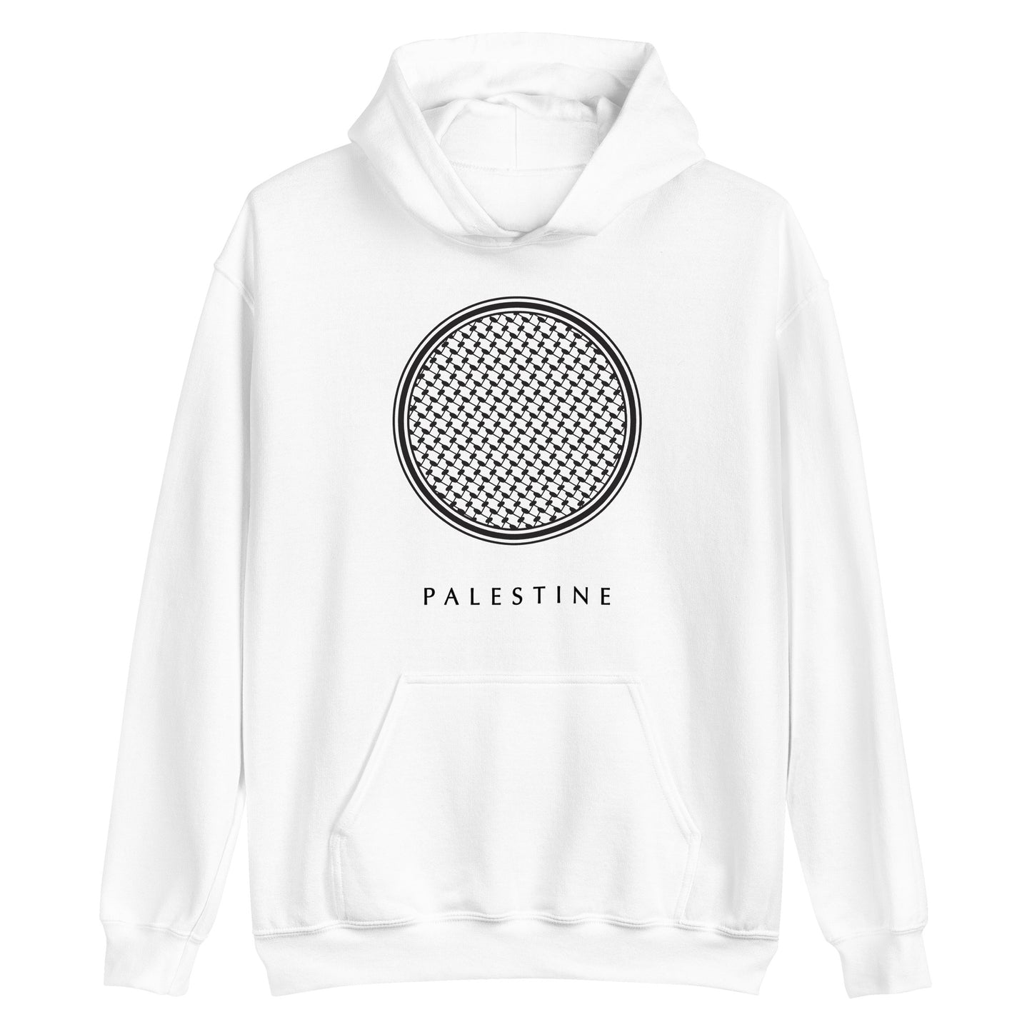 Keffiyeh Art Hoodie - Palestinian Scarf Design - Free Palestine
