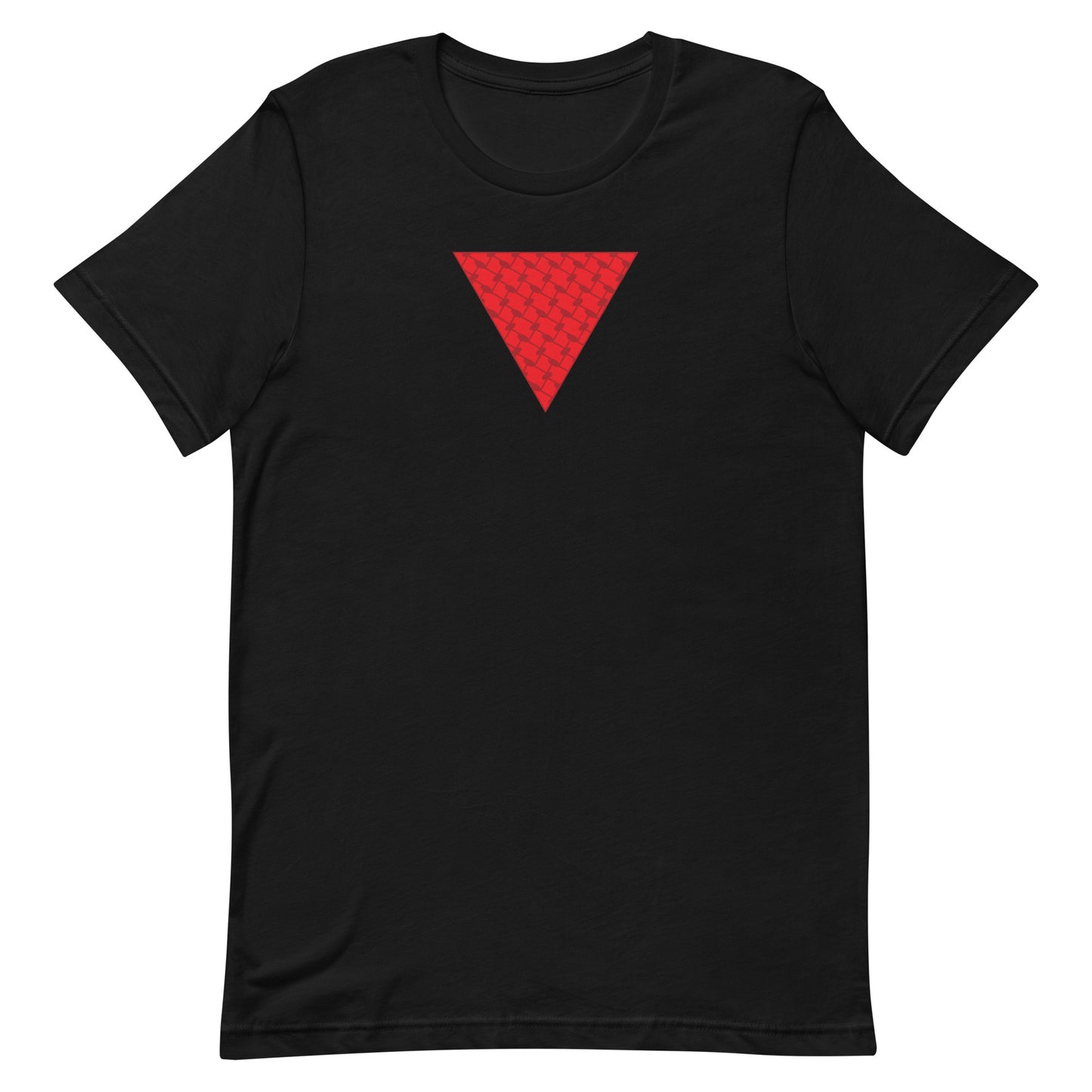 Red Triangle Unisex t-shirt - Free Palestine - Keffiyeh Art t-shirt