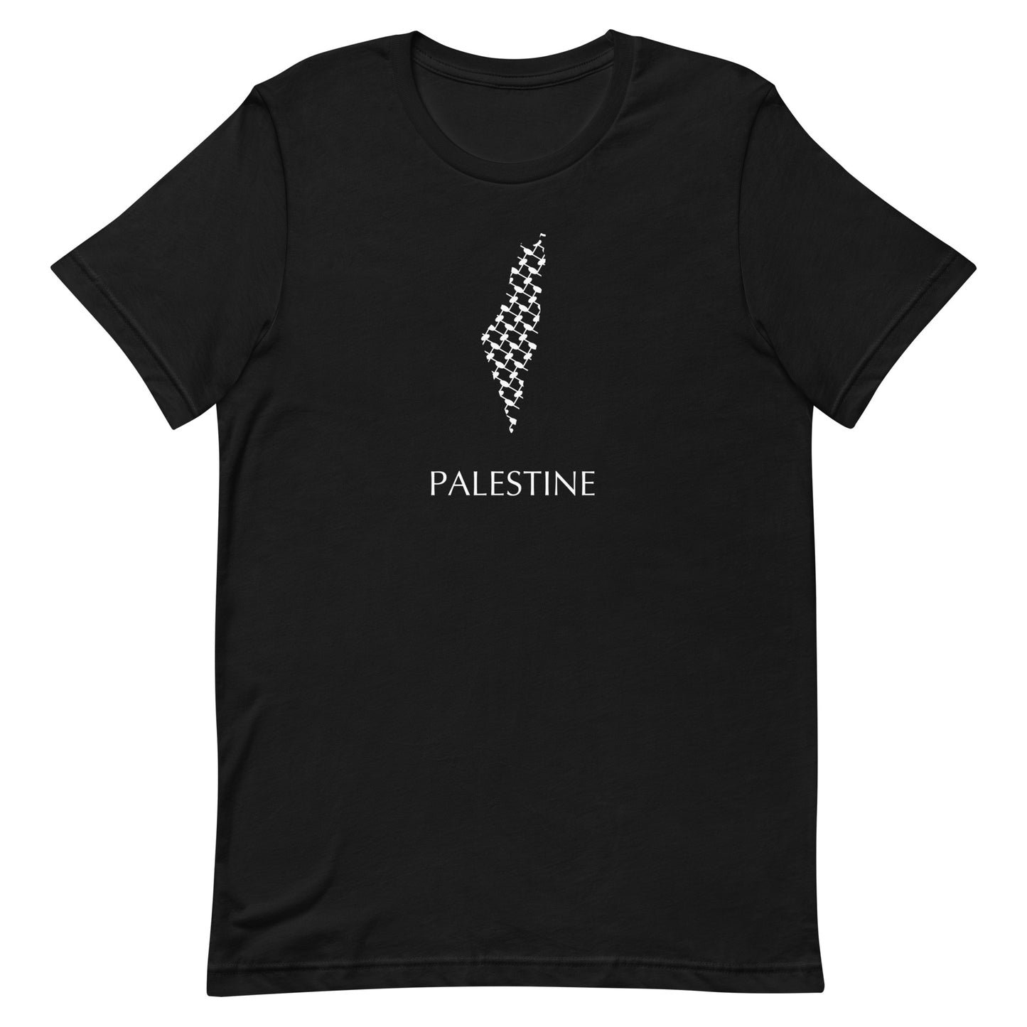 Palestine map t-shirt - Free Palestine - Palestinian Scarf Art - Kuffiyeh