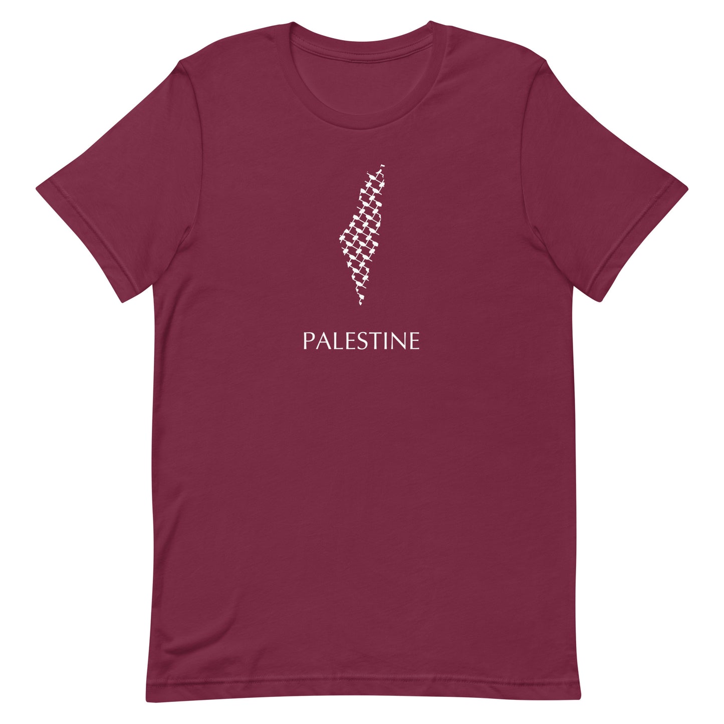 Palestine map t-shirt - Free Palestine - Palestinian Scarf Art - Kuffiyeh