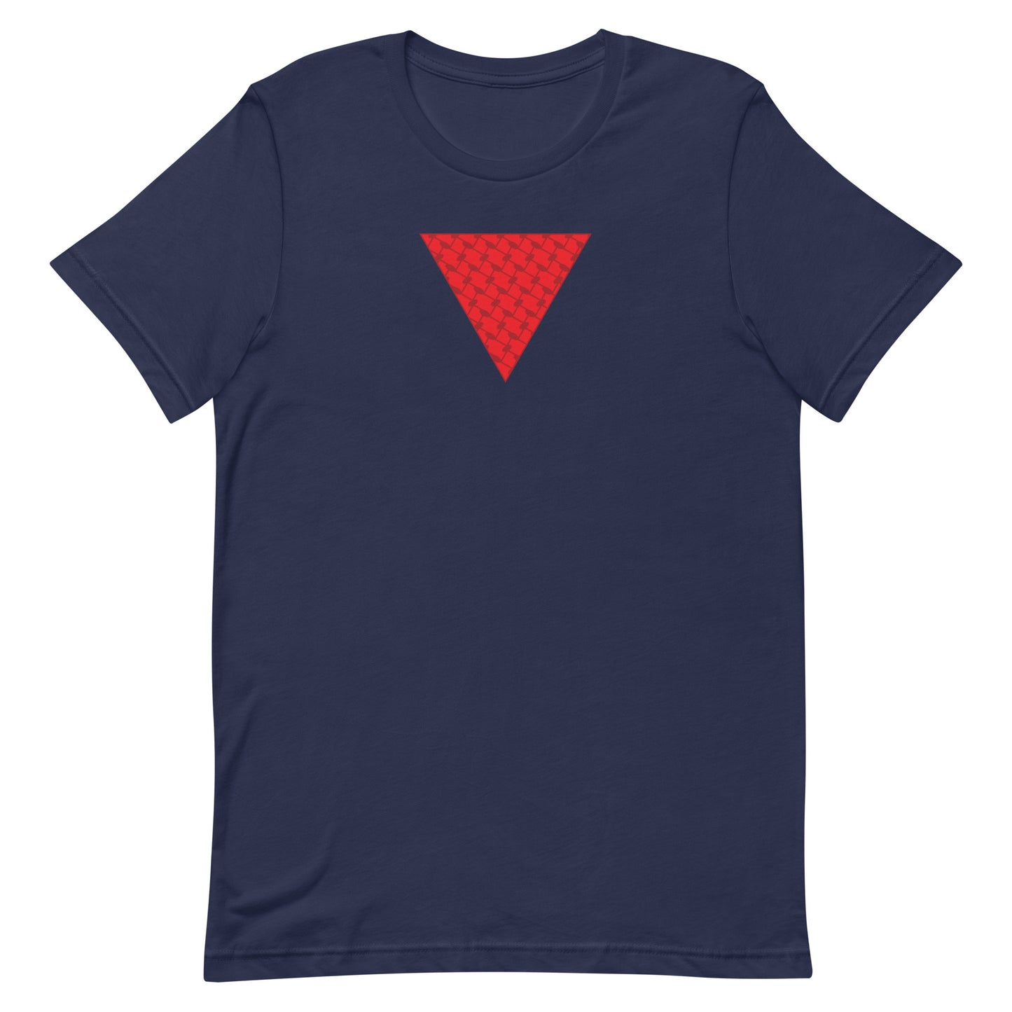 Red Triangle Unisex t-shirt - Free Palestine - Keffiyeh Art t-shirt