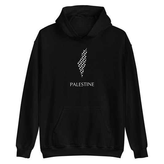 Palestine map scarf art - Keffiyeh Art Hoodie - Free Palestine
