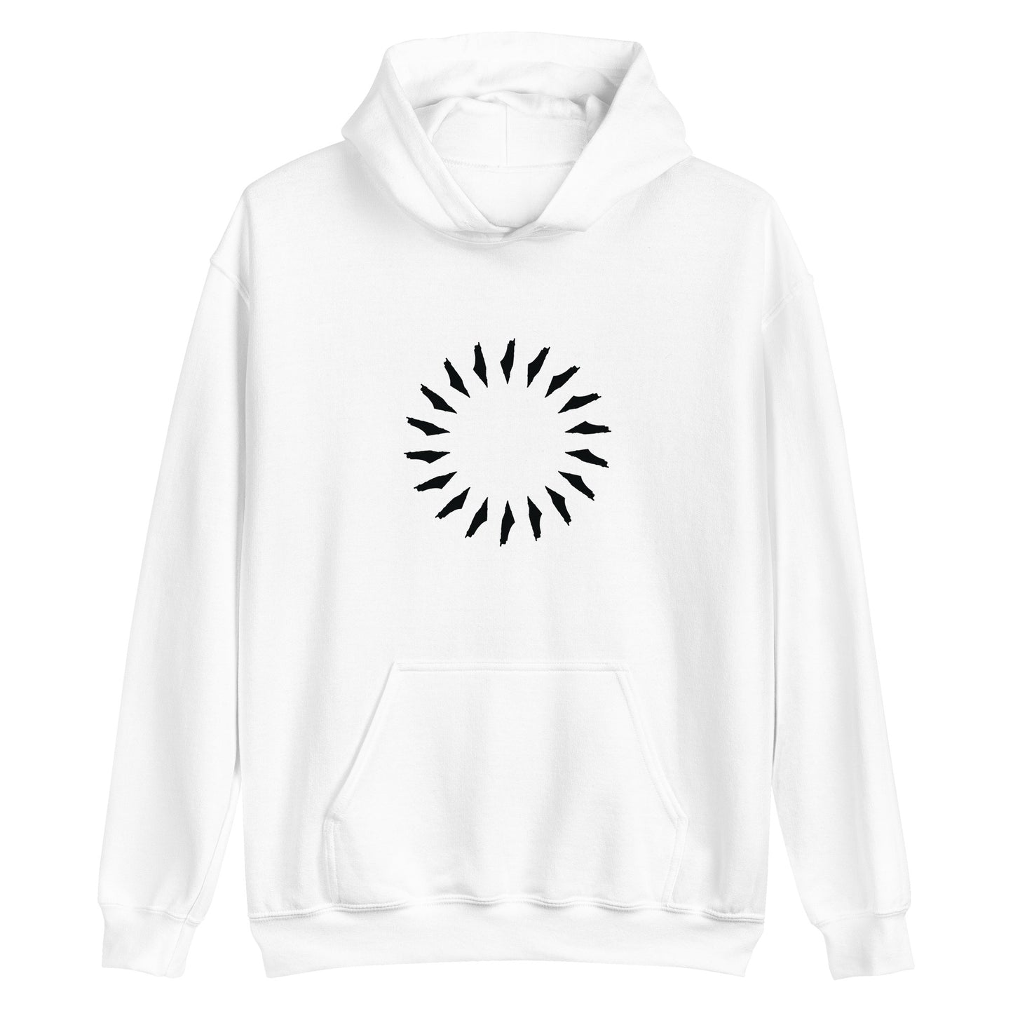 Artistic Palestine Hoodie - Map Pattern - Unisex - Free Palestine