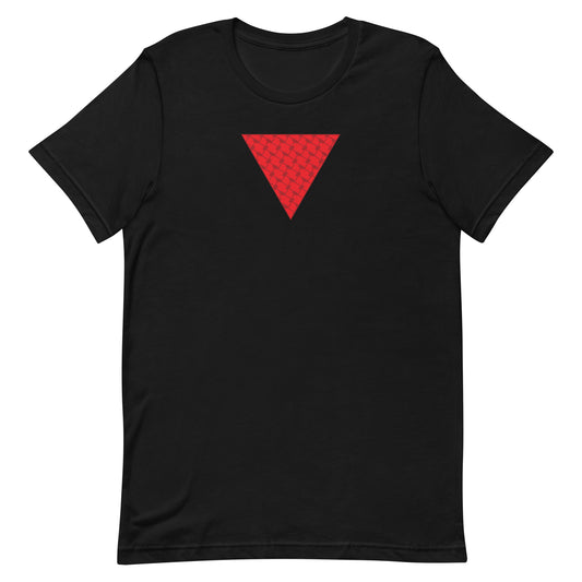 Red Triangle Unisex t-shirt - Free Palestine - Keffiyeh Art t-shirt