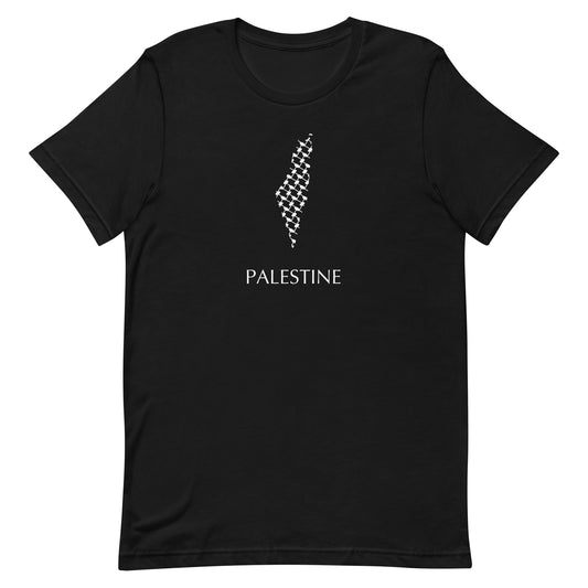 Palestine map t-shirt - Free Palestine - Palestinian Scarf Art - Kuffiyeh